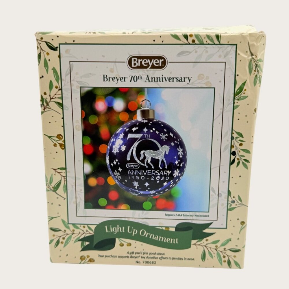 Breyer 70th Anniversary Light Up Ornament Holiday Decoration Collectible